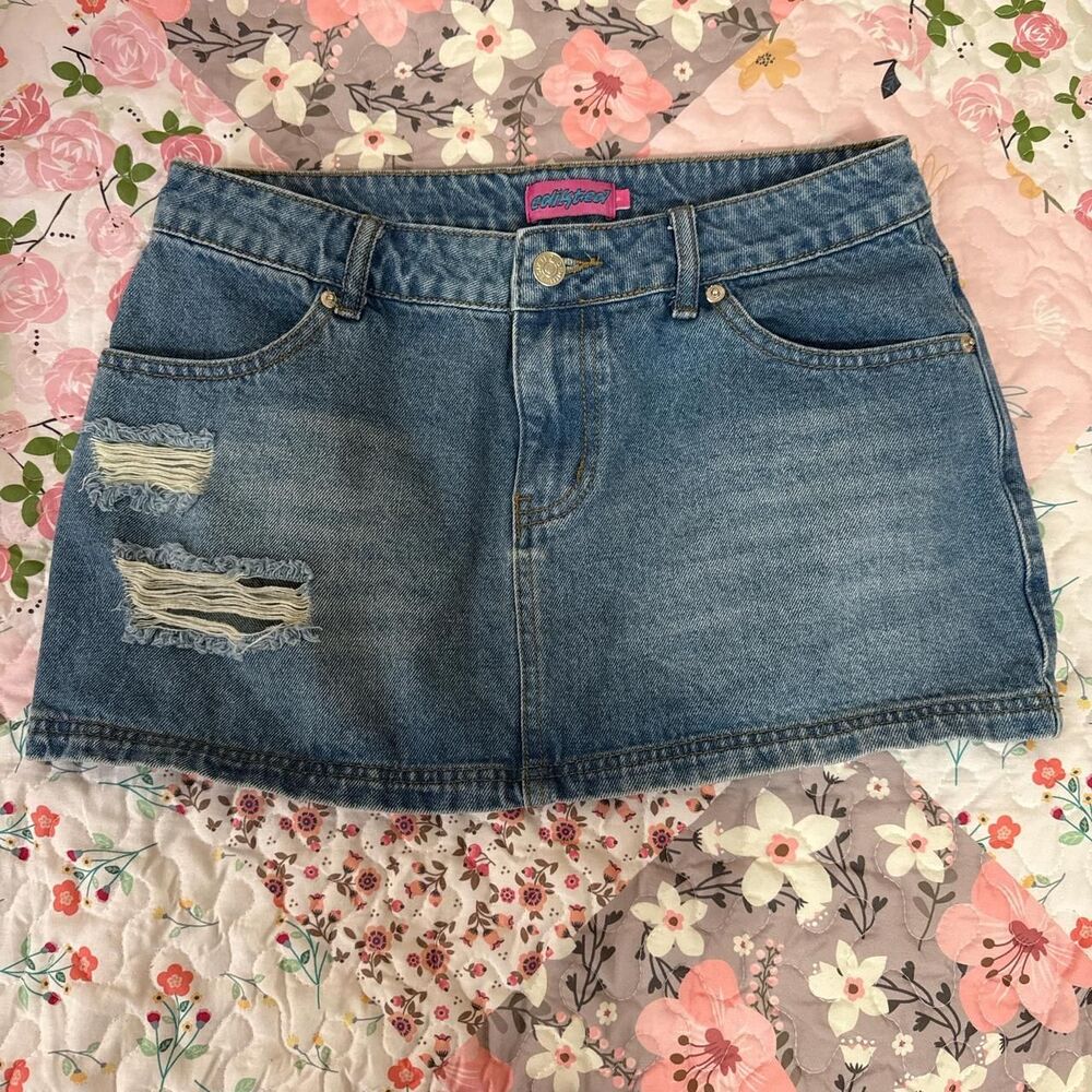 Edikted Women's Blue and Navy Skirt